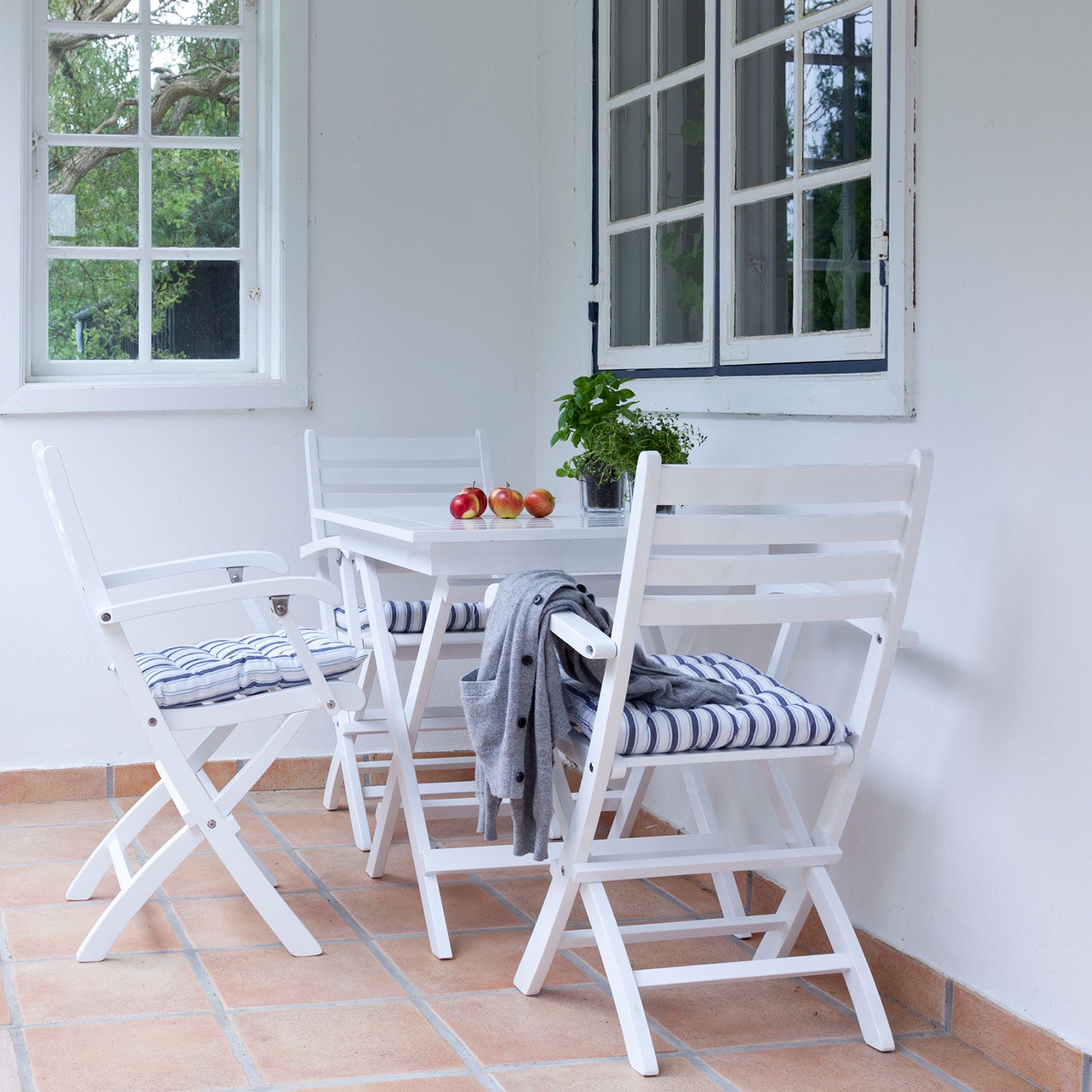 York folde Karmstol hvid 