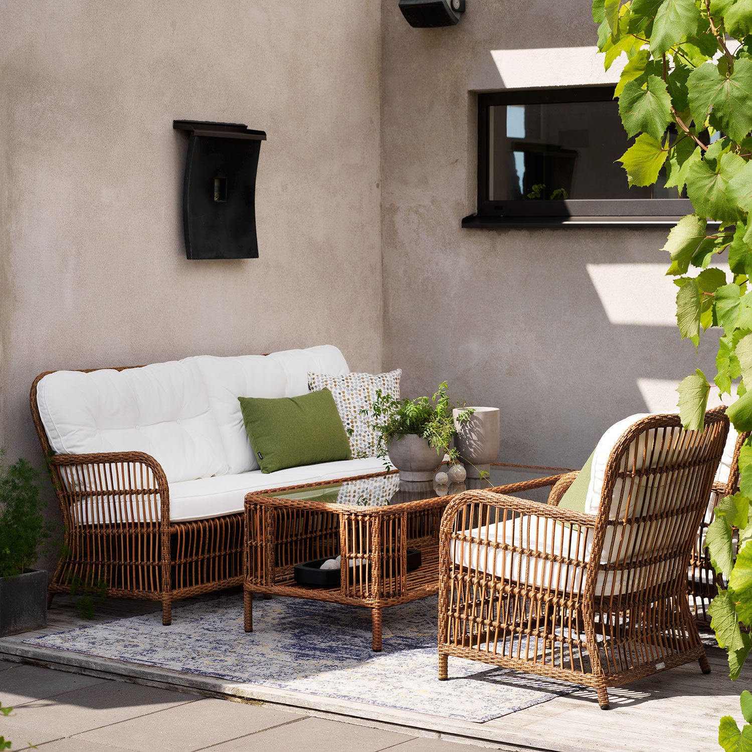 Anemon Sofabord 65x140 Natur/Hvid Brafab