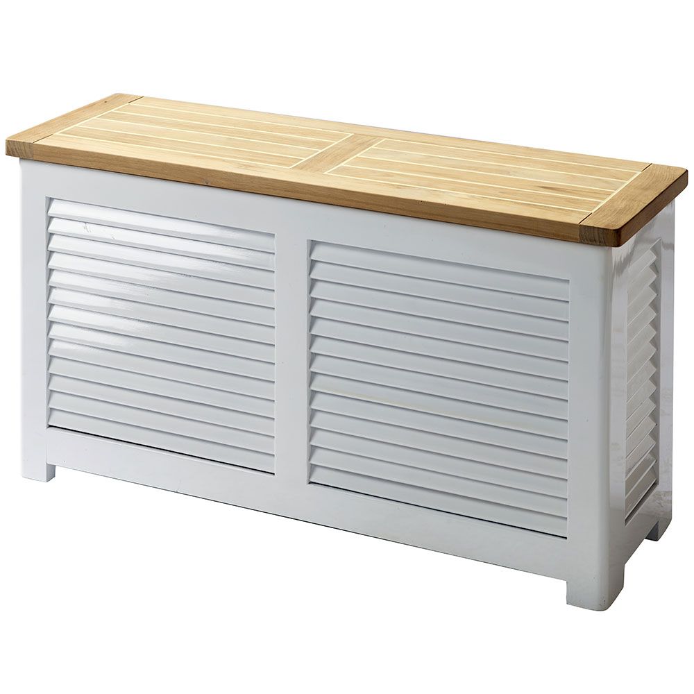 CINAS ORIGINAL OPBEVARINGSBÆNK HVID/TEAK - 90