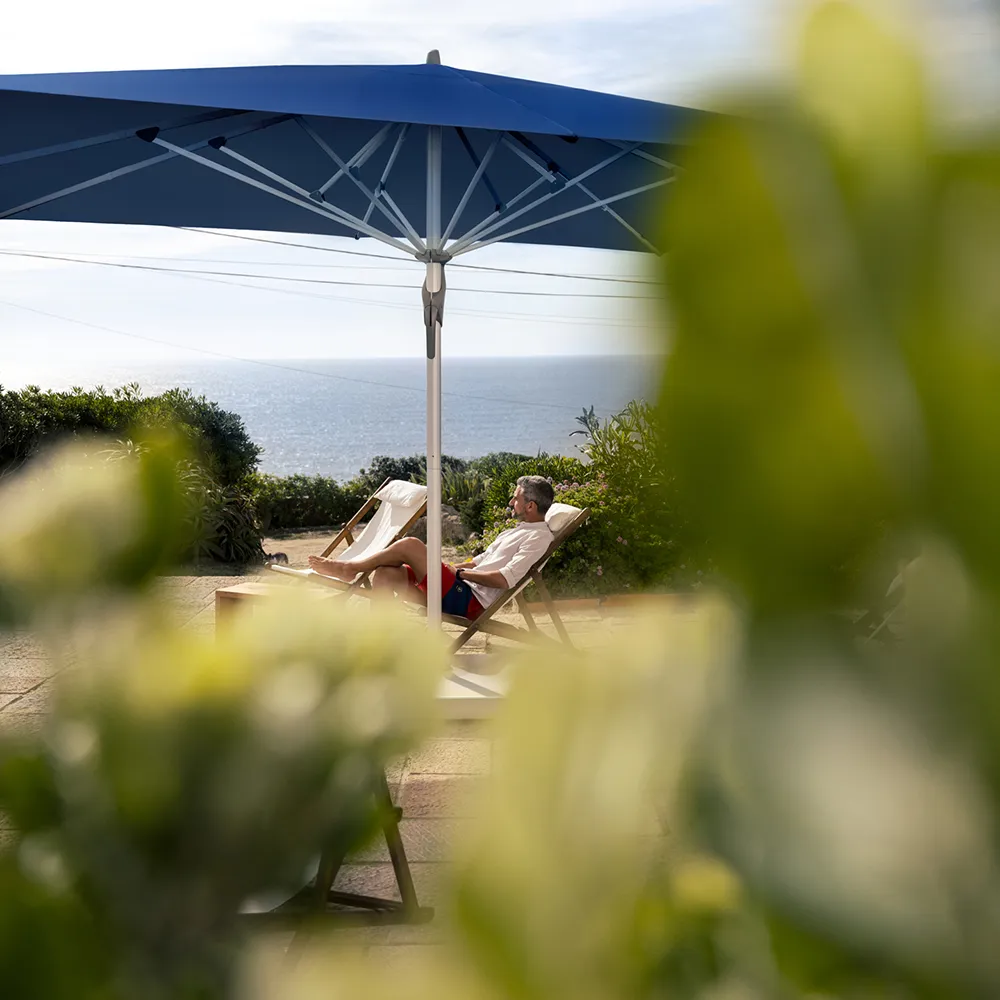 Fortello 400x400 cm parasol alu Cat.5 601 Waterfall