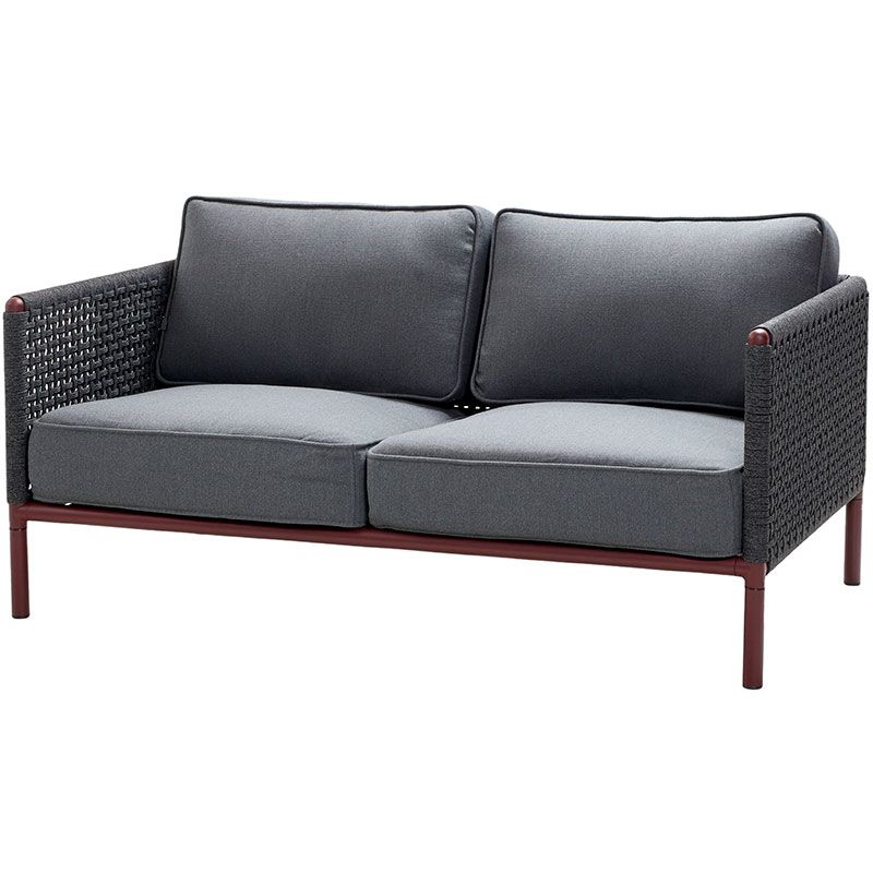 Encore 2-personers sofa  Grey / Bordeaux