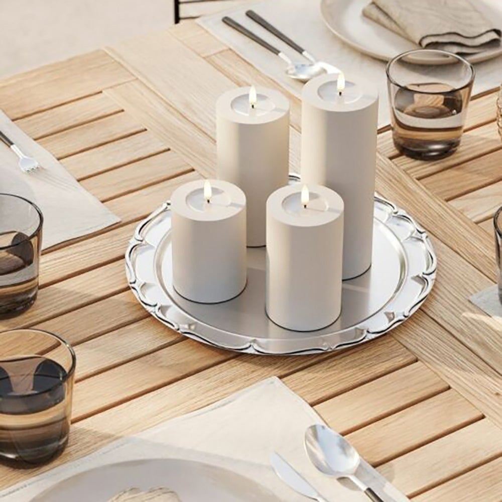  LED udendørs bloklys 7,5x15 cm sand