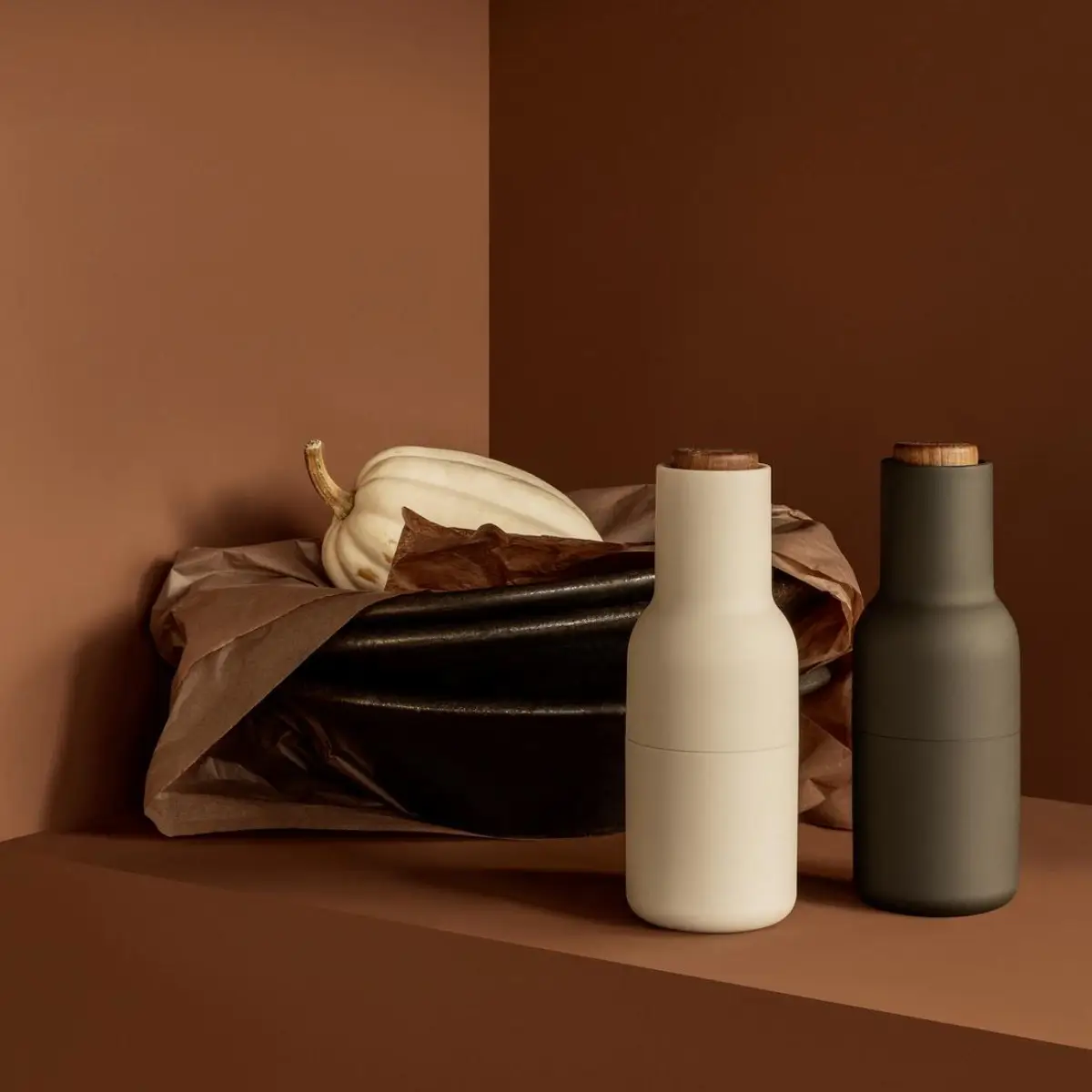 Bottle Grinder 2-pak Stor - Ask Kulstof / Bøg