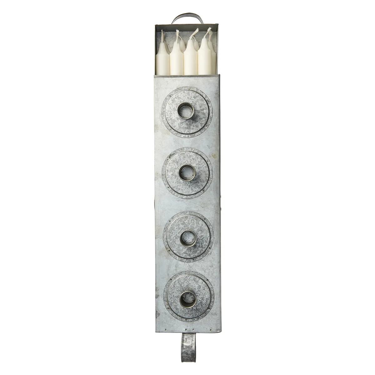 Lysestage med skuffe Fenix Grey L 47 cm