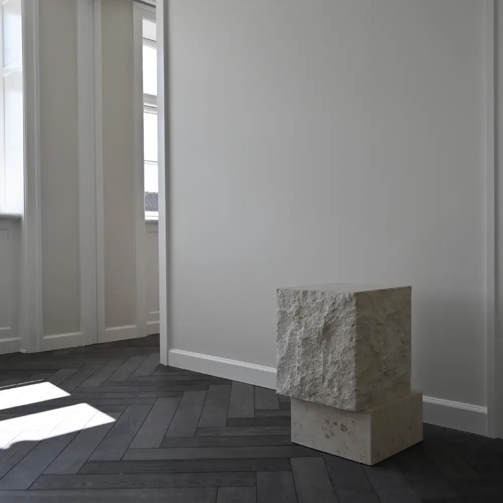 Temple sofabord, højt - Limestone
