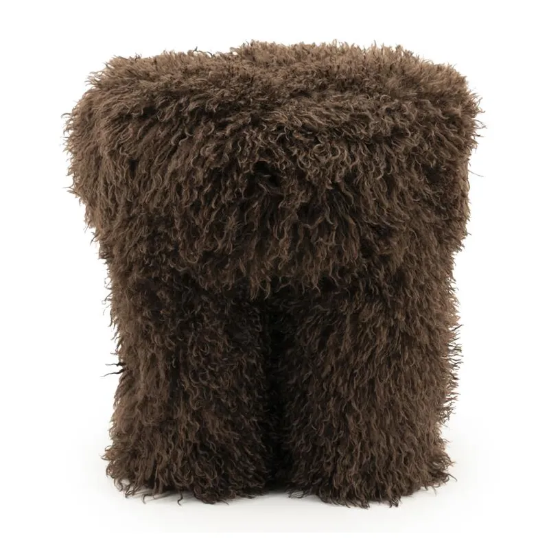 Stool Doodly - dark brown 40x40x43 cm