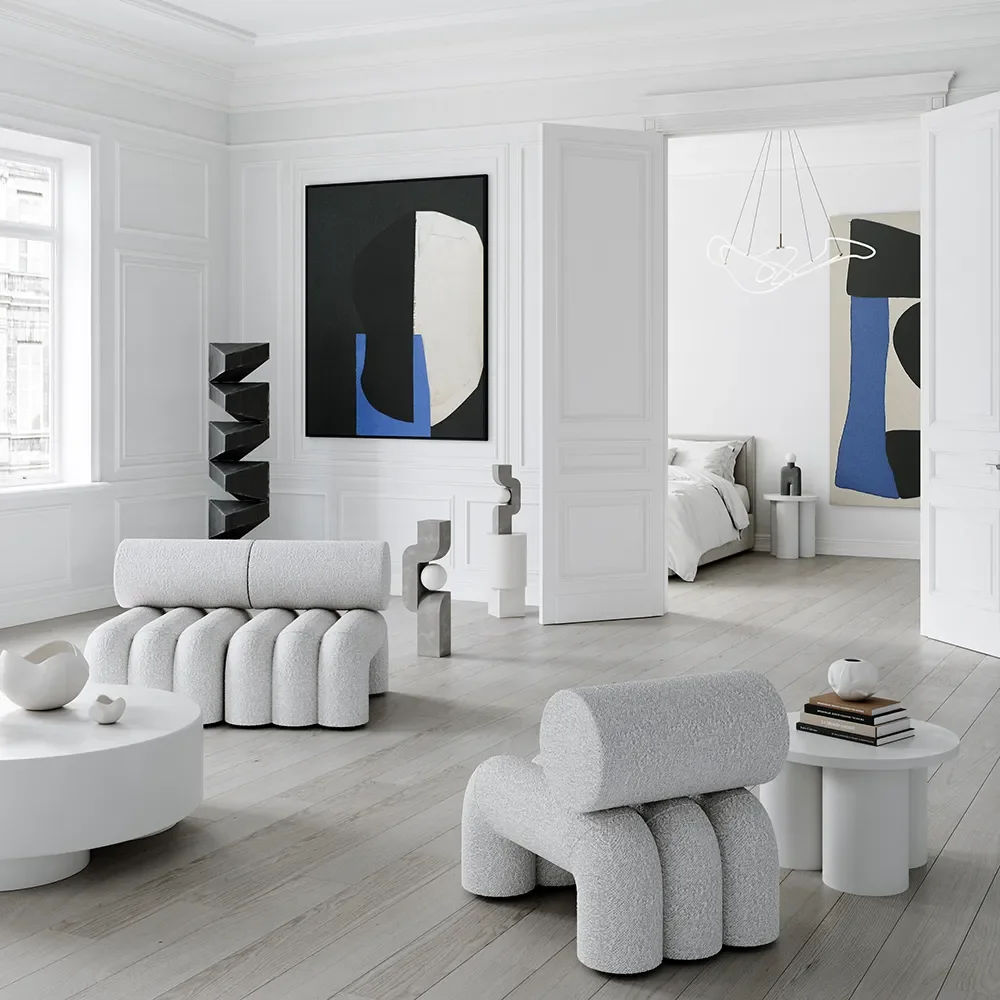 Big Foot Sofabord Lavt - Benhvid