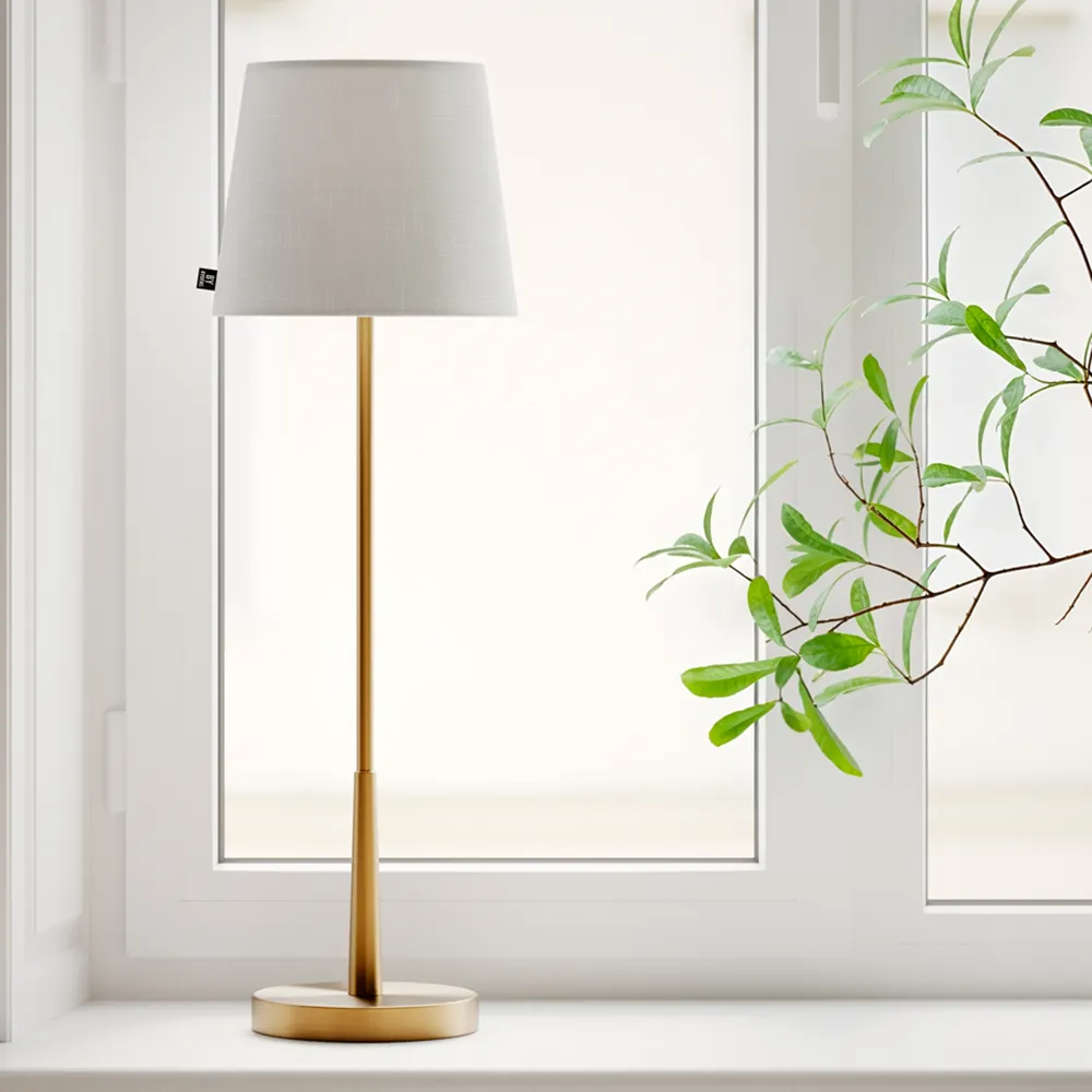 Lumi bordlampe H: 68,5cm guld/hvid