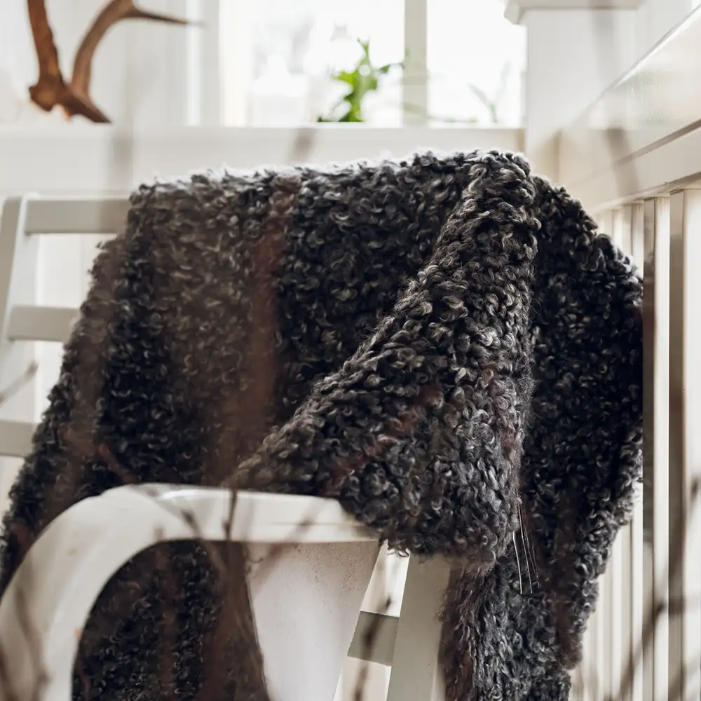 Curly fåreskind 1,5 Dark Grey