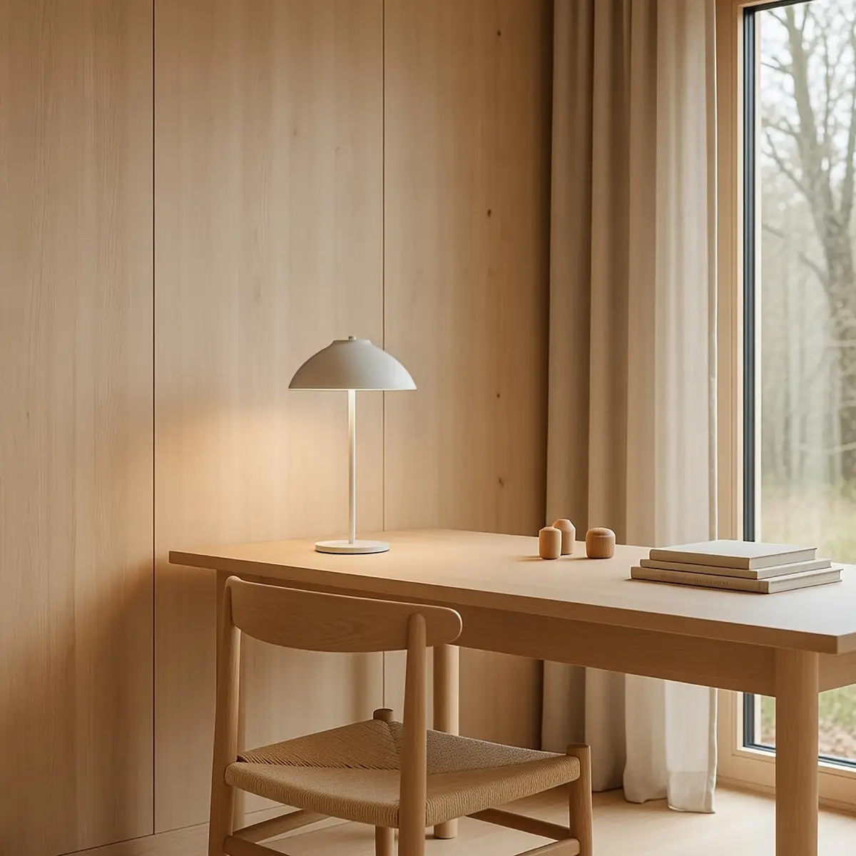 Vali-bordlampe Ø24xH40 cm metal sandfarvet