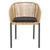 Delta stol    Sort / Natural Wicker/ Teddy Black