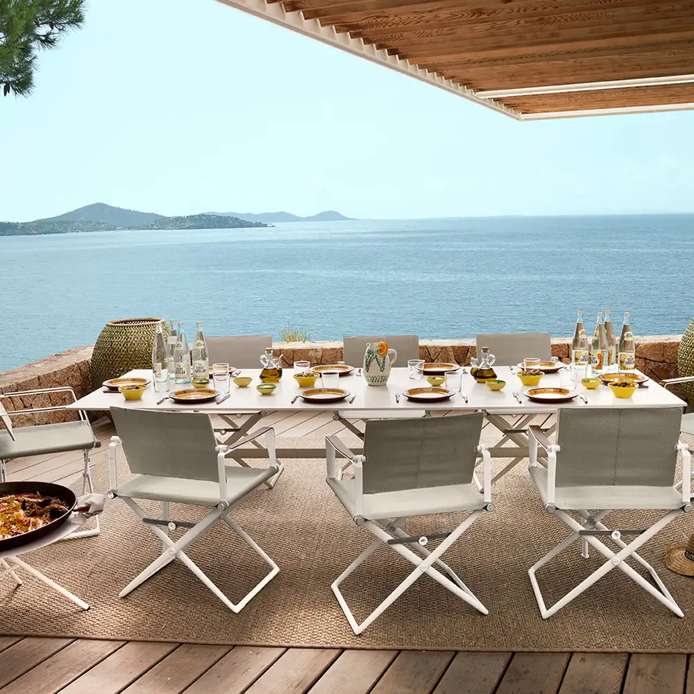 Seax-lænestol hvid/due