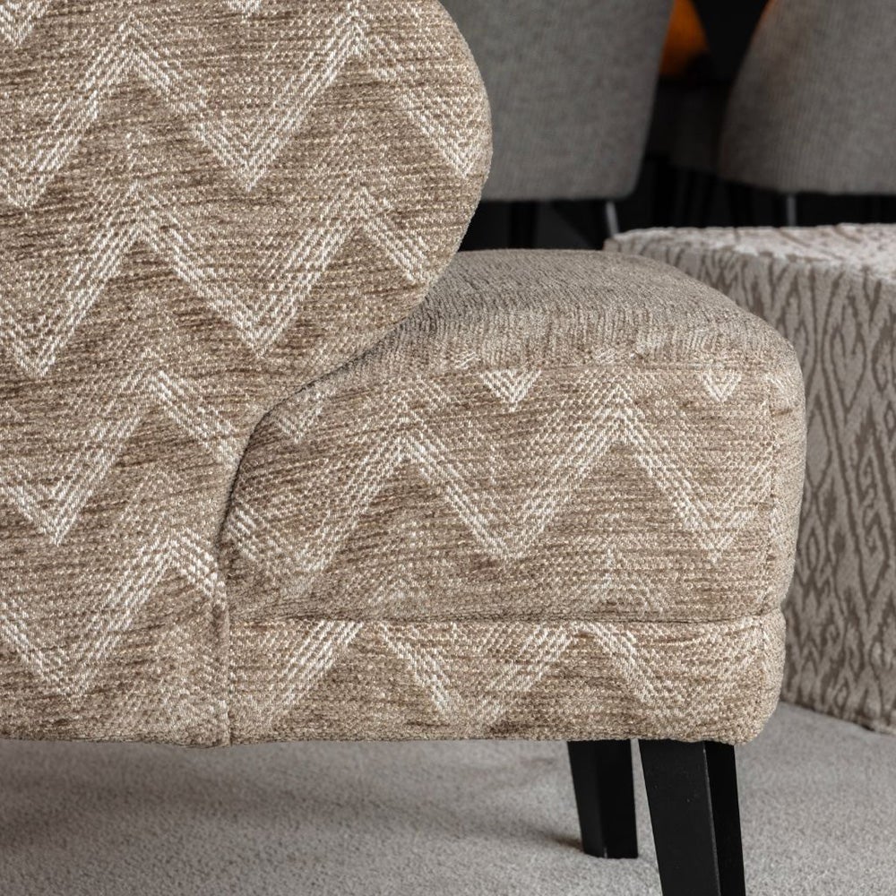 Barrington stoflænestol - Aurelia W lysebrun