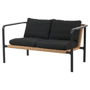 Motty 2-pers. sofa sort / Teddy black