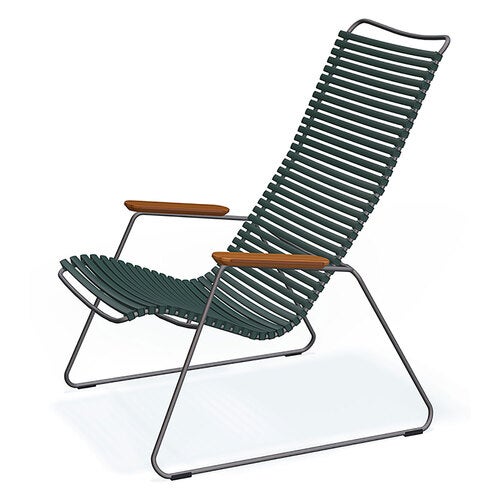 Click lænestol fyrretræ grøn/grå bambus