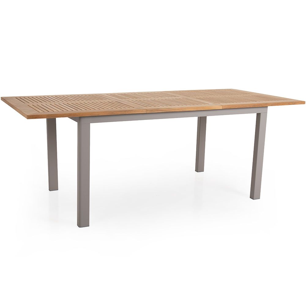 Lyon Spisebord 92x194-252 cm Khaki/Teak Brafab