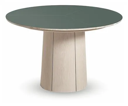 Skovby SM33 spisebord i hvidolieret eg med grønt laminat