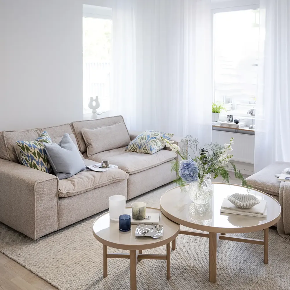 Rawlins sofa 3-personers stof Bobby beige