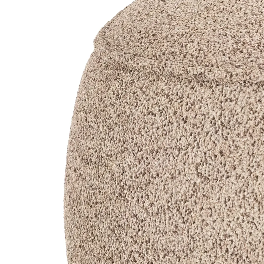 Norris fodskammel lys beige stof Anna lys beige