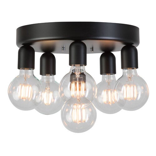Regal loftslampe 6 D320 sort