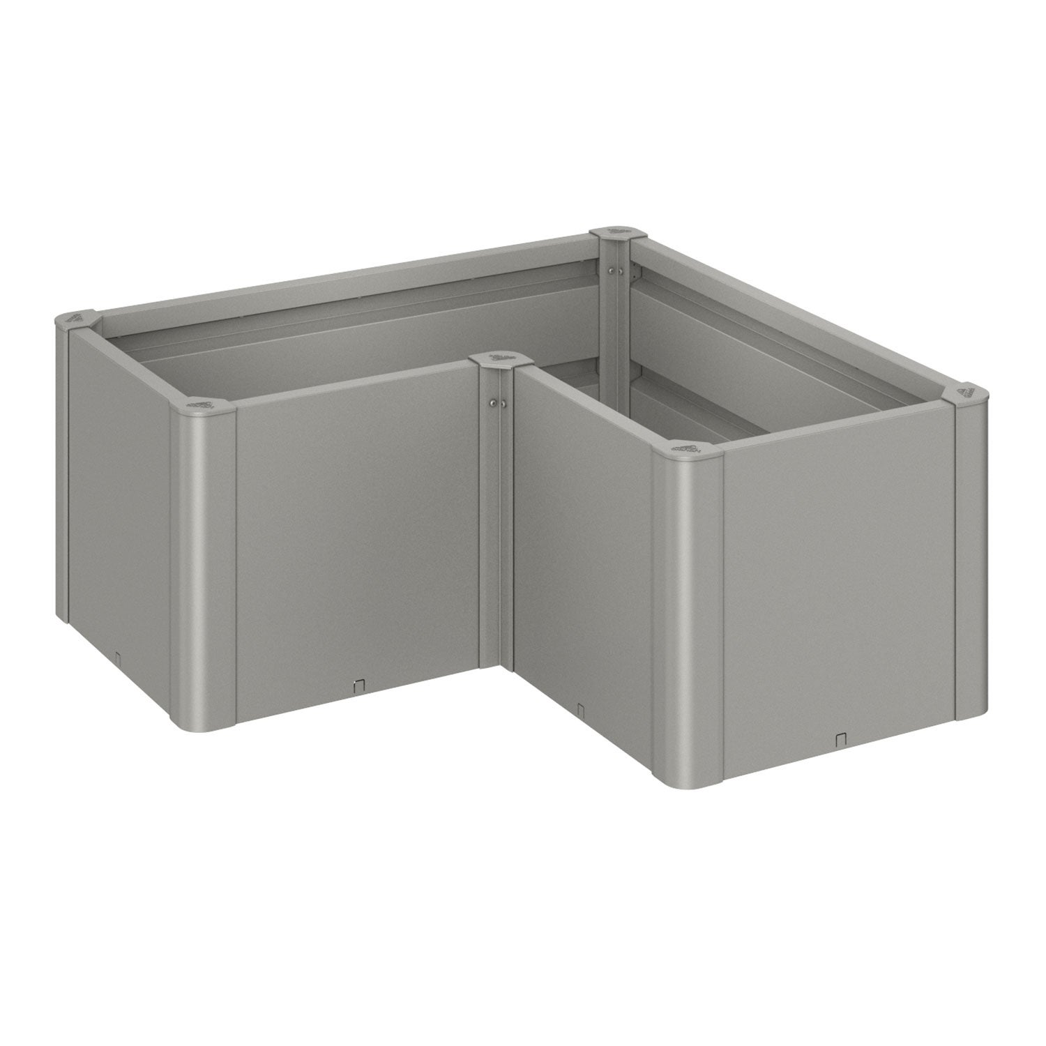 Belvedere mini-plantebed, størrelse L100, metallisk kvartsgrå