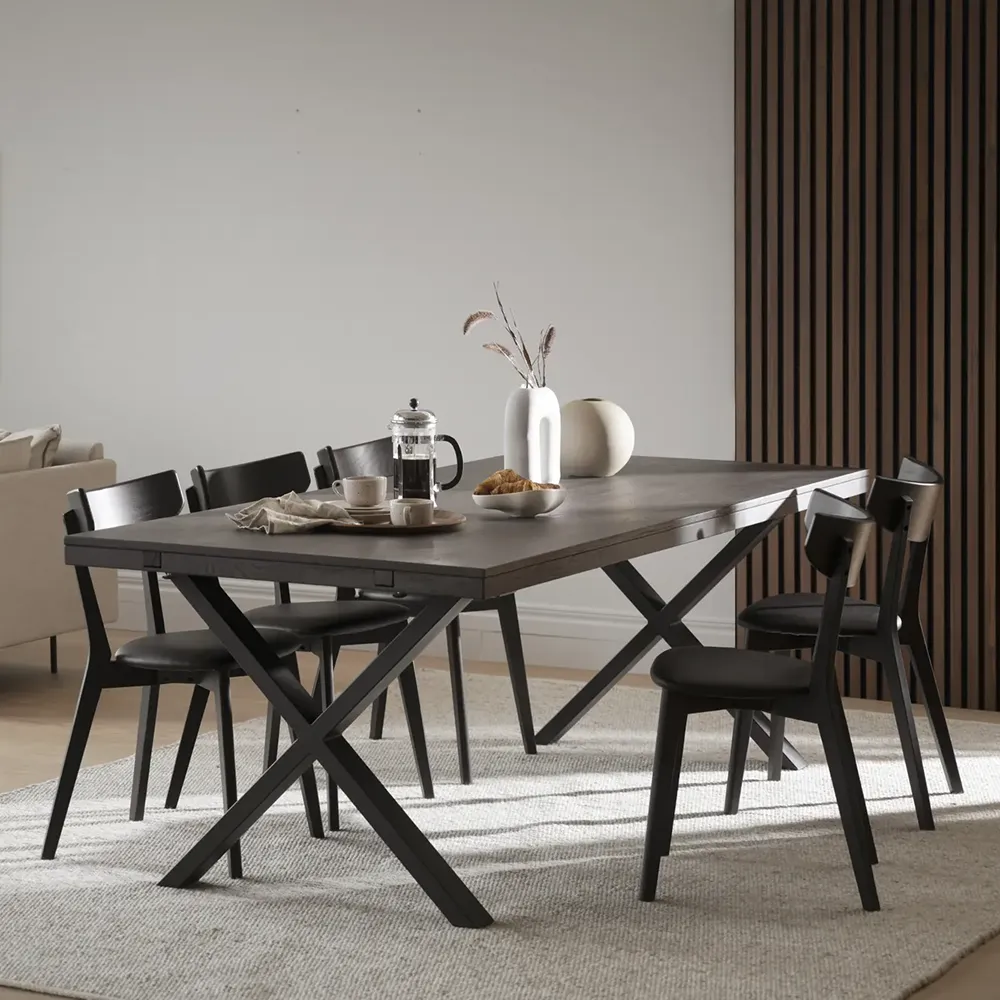 Ami spisebordsstol sort eg/sort kunstlæder