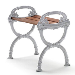 Byarum skammel ender: natur / træ: olieret mahogni