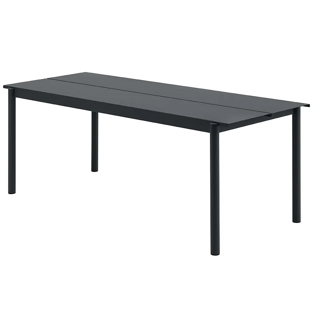Muuto, Linear Steel Spisebord 200X75 cm Anthracite Black