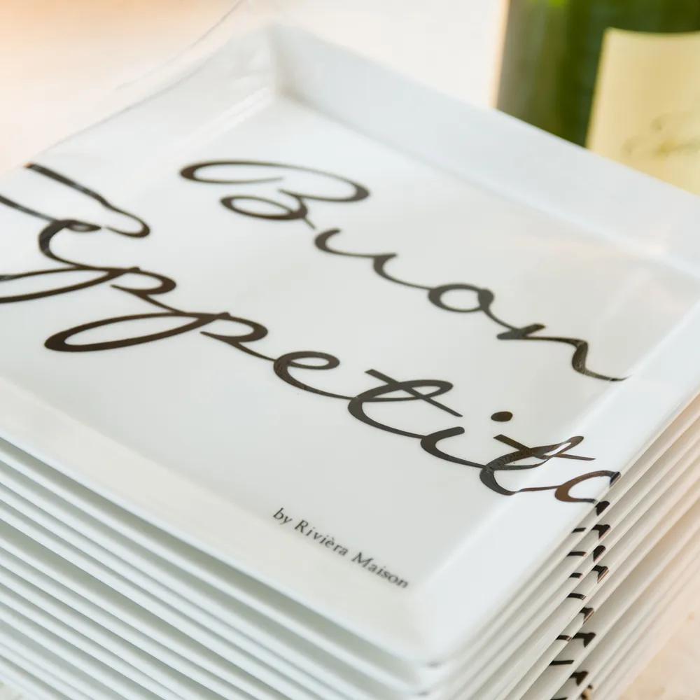 Buon Appetito firkantet tallerken 22 x 22 cm