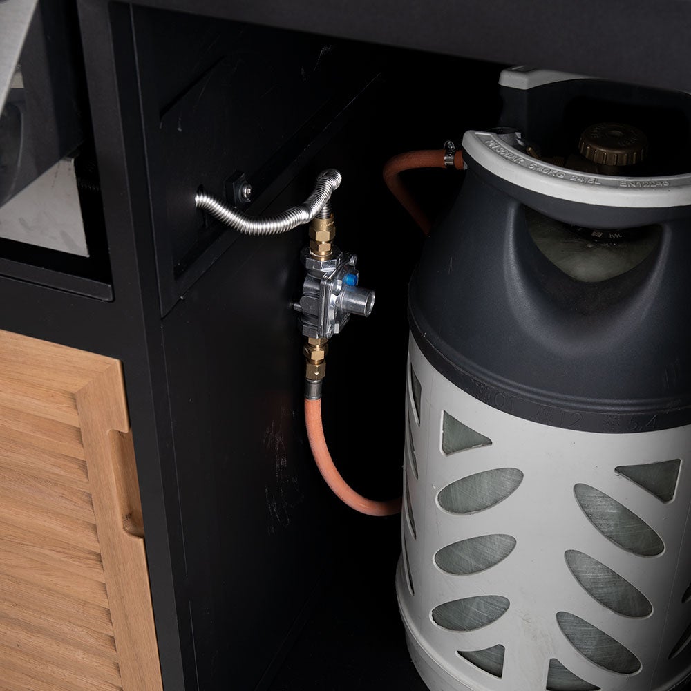 Fornax Udekøkken Sort/Teak Brafab