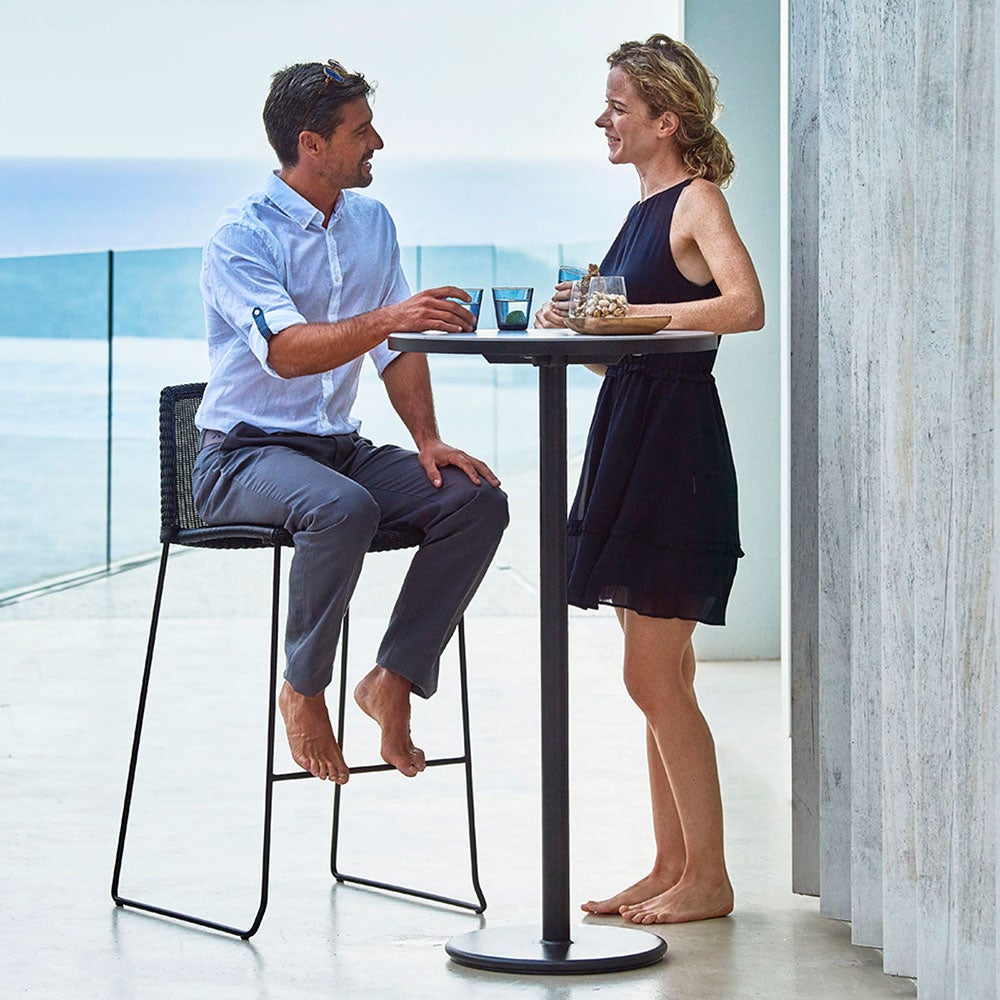 Breeze barstol stabelbar sort 