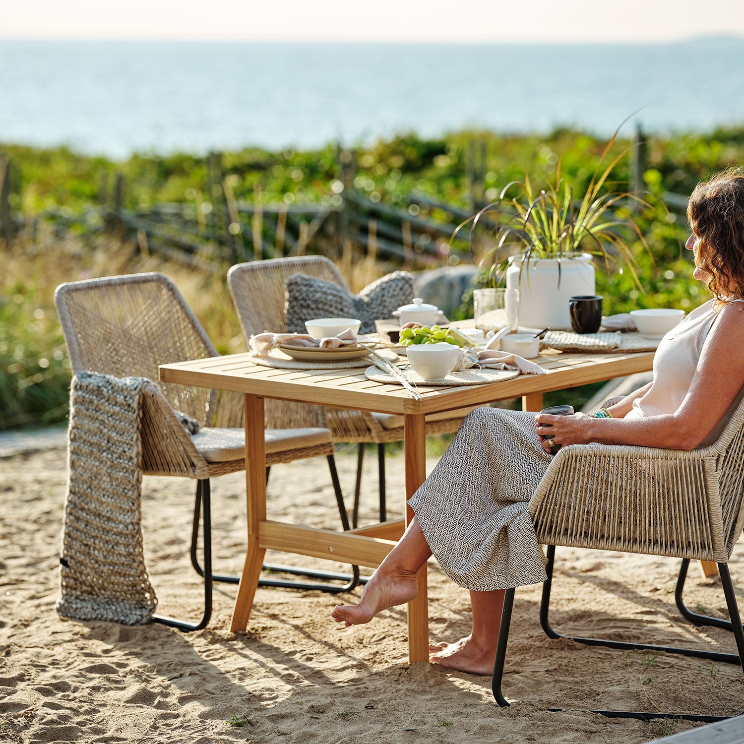 Kornell Spisebord 90x150 cm Natur Teak Brafab