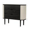 Treasures kommode i sort eg/White Sands