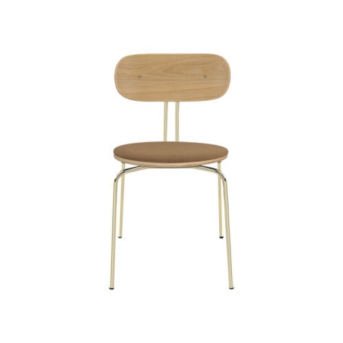 Curious Spisestol Eg/Messing Caramel