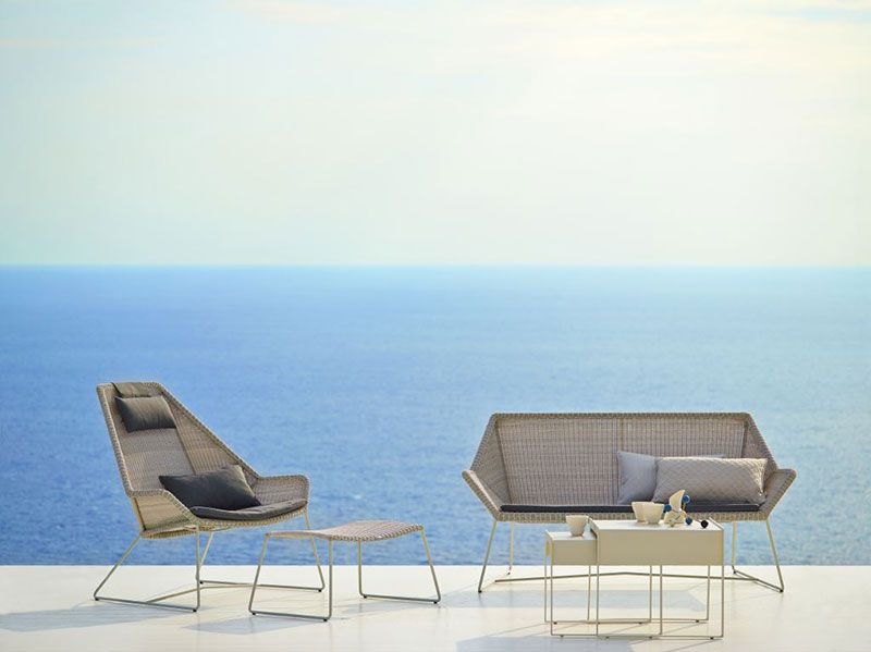 Breeze Fodskammel lysegrå 