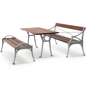 Sheriff bord 73x130 cm natur/mahogni