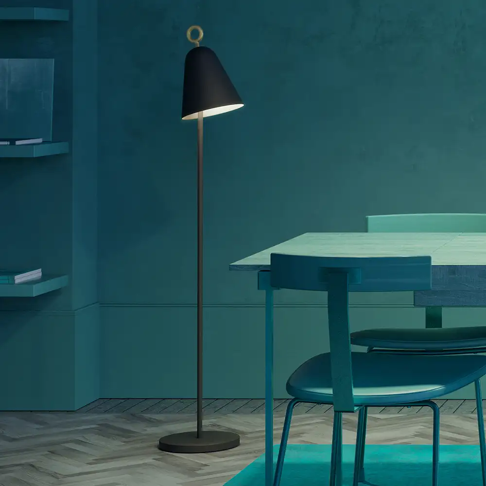 Bella gulvlampe antik E14