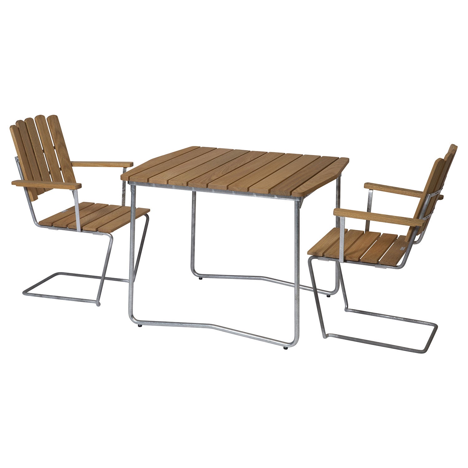 Spisebordssæt B31 & A2 2 stk. Olieret Eg Grythyttan Stålmöbler