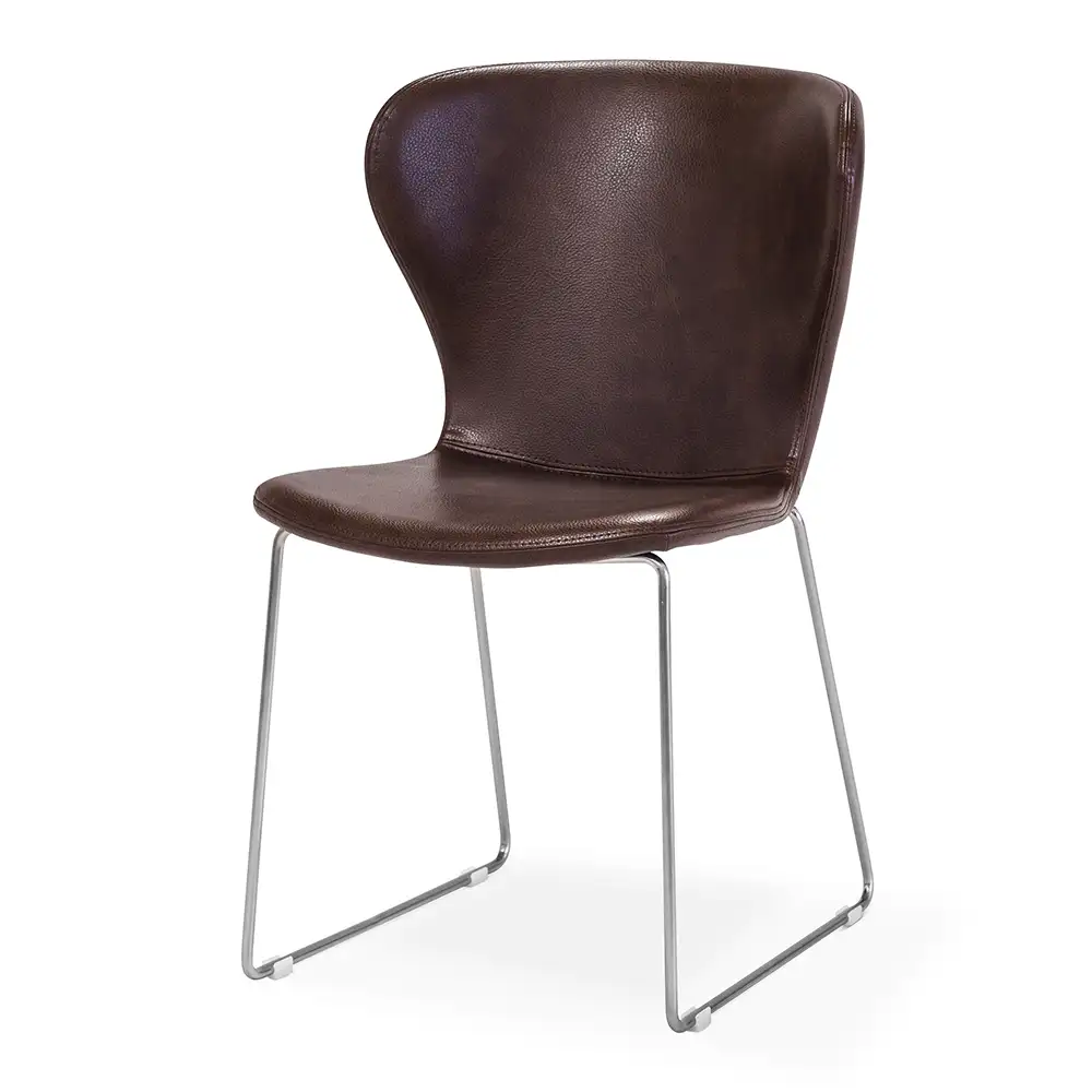 Torkelson, Wing Spisestol brun/metal 4-pakke