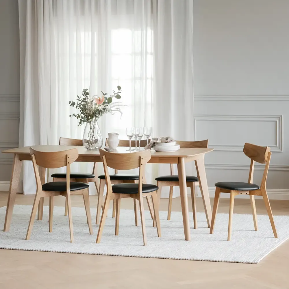 Ami spisebordsstol eg/sort kunstlæder