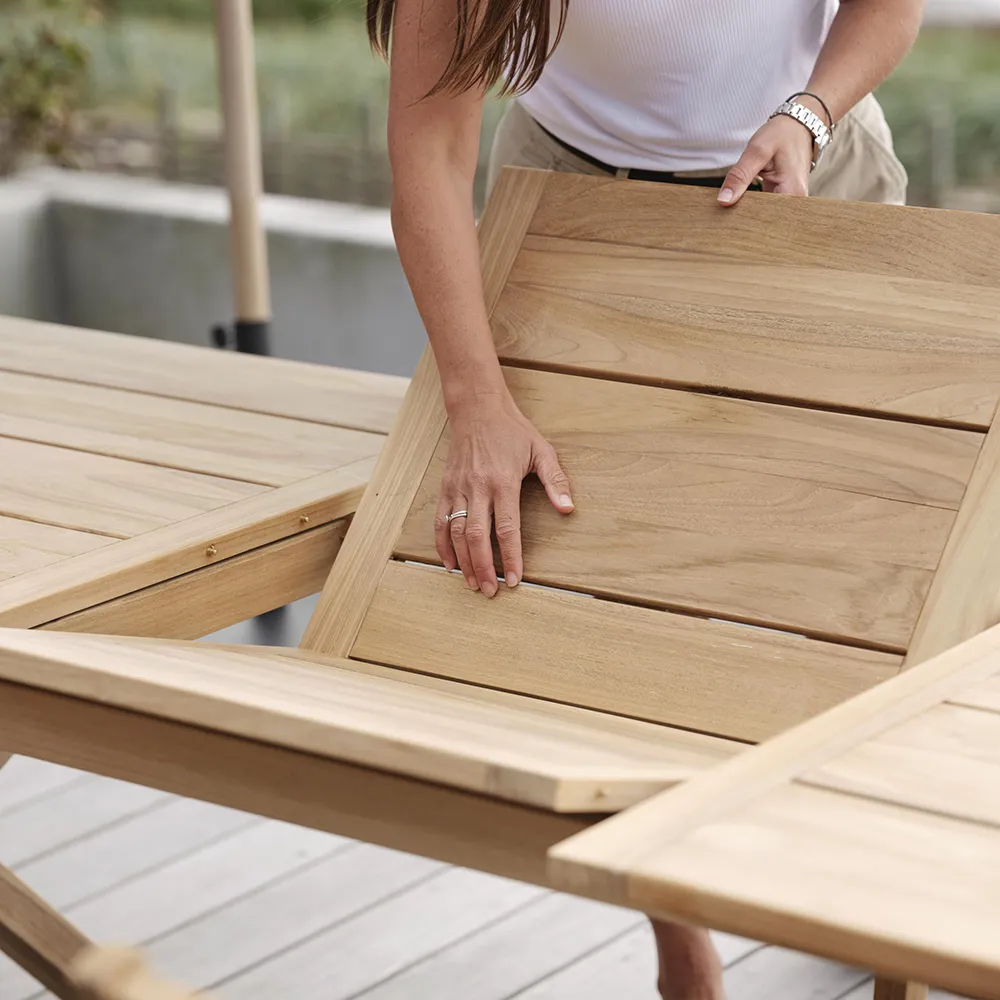 Brutus Spisebord 100x200-265 cm teak