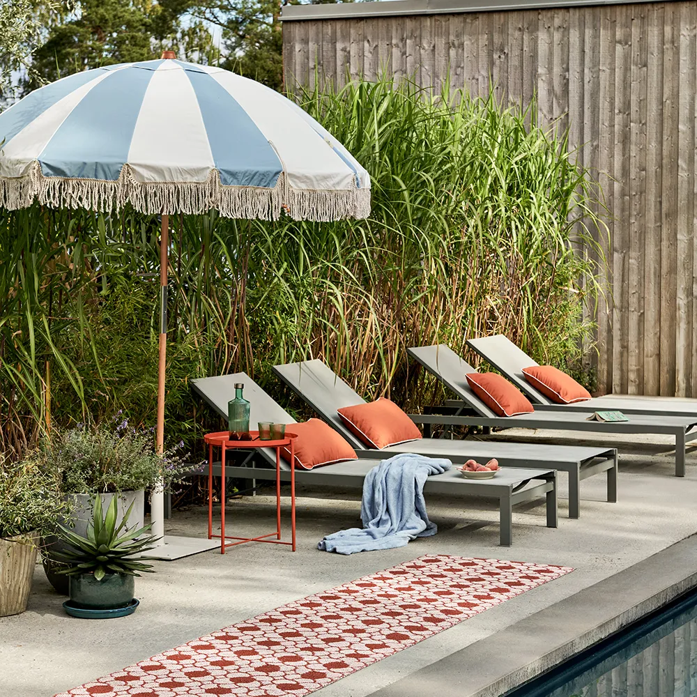 Anya tæppe Brick/Pearl Pink 70 x 300 cm