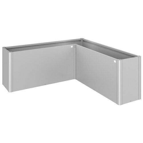 Belvedere plantebed, maxi størrelse, l200, metallisk sølv