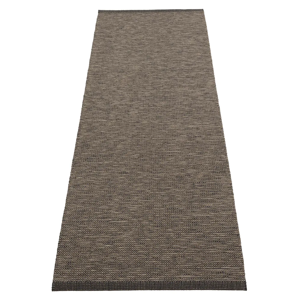 Sam tæppe 70 x 225 cm Black/Walnut