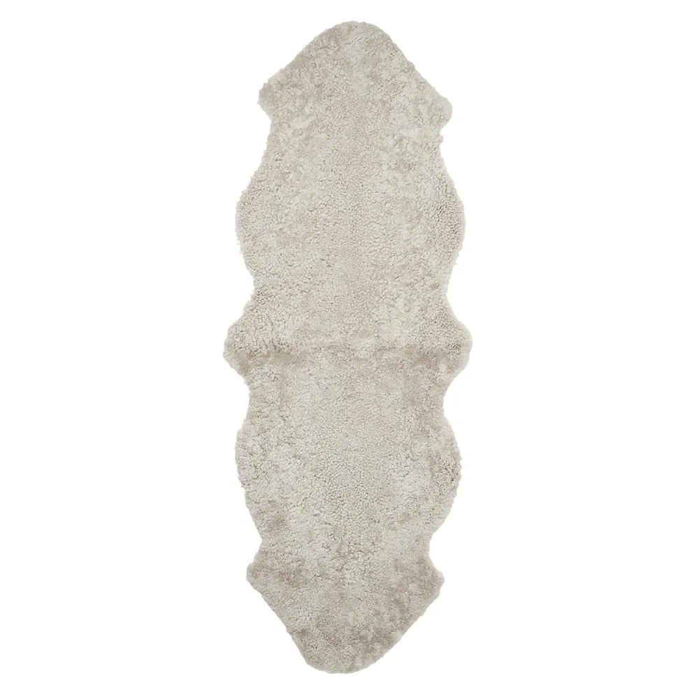 Skinnwille, Curly Fåreskind 60x180 cm Sand