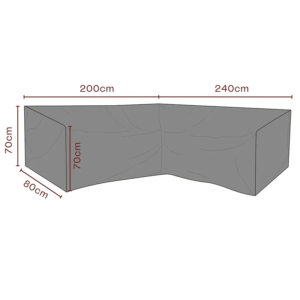 Møbelbetræk hjørnesofa 240/200x70x80 cm Premium