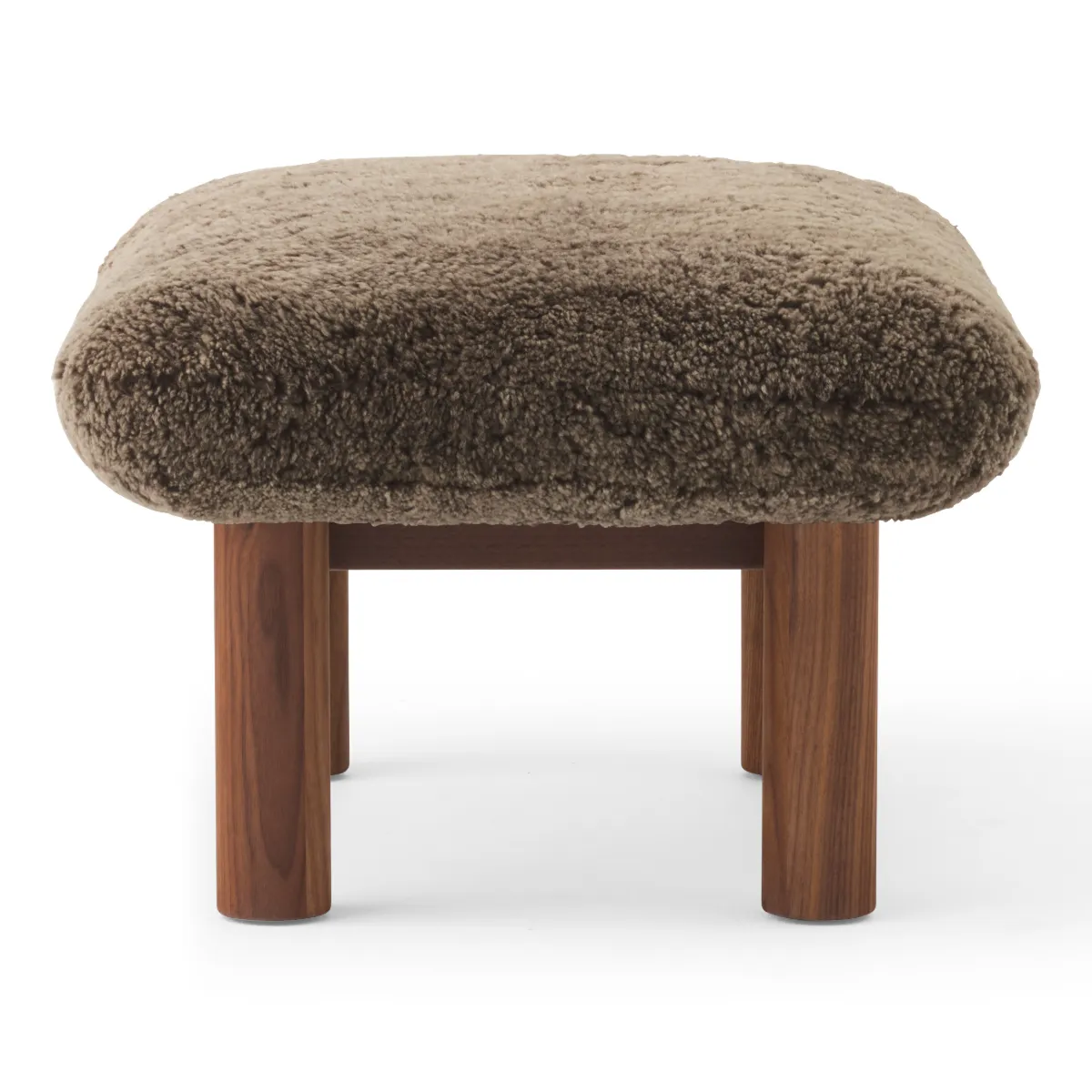 Brasilia skammel massiv valnød, Sheepskin Nevotex Root