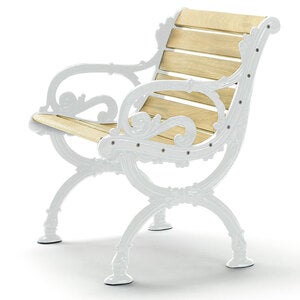 Byarum lænestol / stativ: hvid / træ: imprægneret fyr