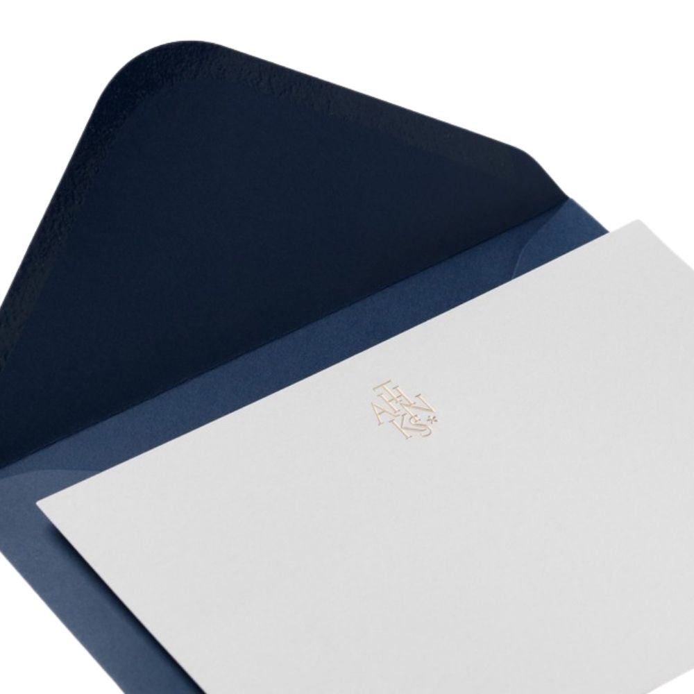 Card & Envelope Set - Thanks Blue