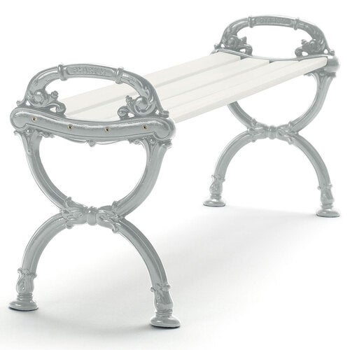 Byarum bænk / ender: naturligt træ: hvidlakeret fyrretræ